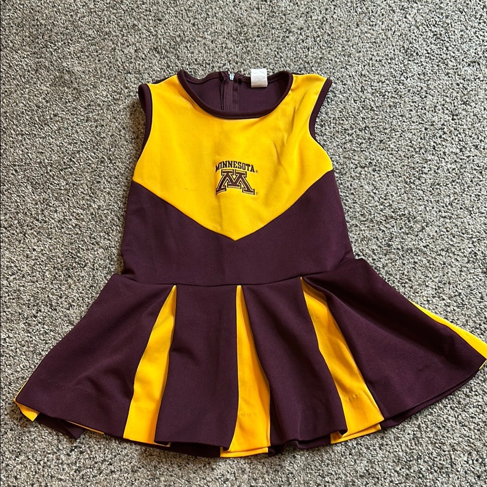 Minnesota Kids Cheerleader Costume - Yellow and Purple